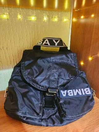 Mochila BIMBA Y LOLA negra con detalles rosa