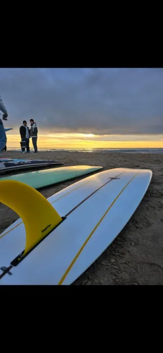 Tabla de surf longboard.
