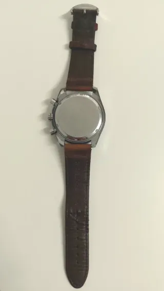 Reloj Benyar cronógrafo esfera azul y correa cuero