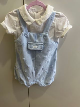 Ranita bebé azul con ositos