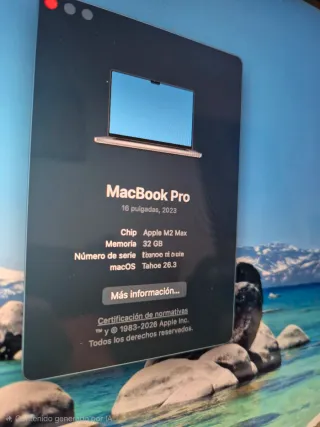 MacBook Pro M2 Max 32GB 1TB 56 ciclos