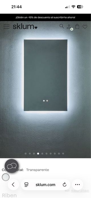 Espejo Rectangular Baño 55x90 cm