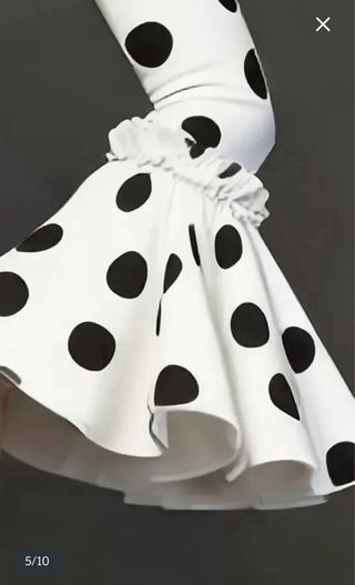 Vestido Flamenca Lunares Blanco y Negro a estrenar