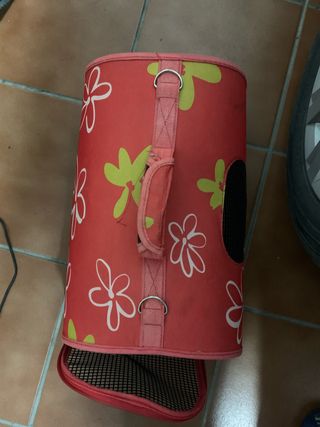 Transportín para gatos con estampado floral