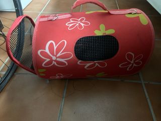 Transportín para gatos con estampado floral
