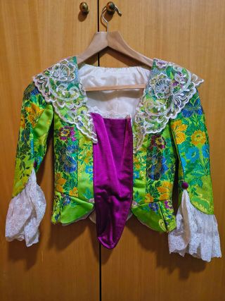 Traje Fallera Talla 34 Manteletas Verde