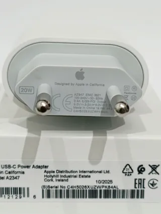 Cargador iPhone Original Cabezal 20W USB-C