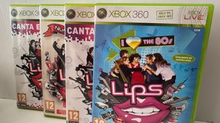 Micrófonos Xbox 360 y 4 Juegos Lips