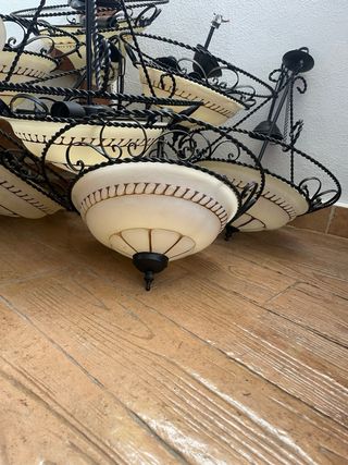 LOTE LAMPARAS METAL Y CRISTAL