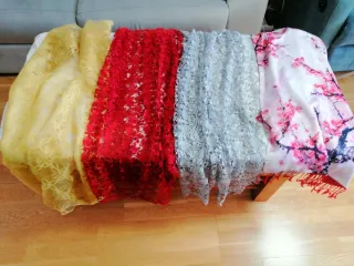 Fulares fiesta, varios colores, unidad 6 euros