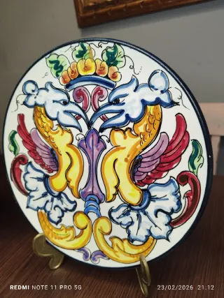 2 Platos Cerámica Antigua Zorrilla España