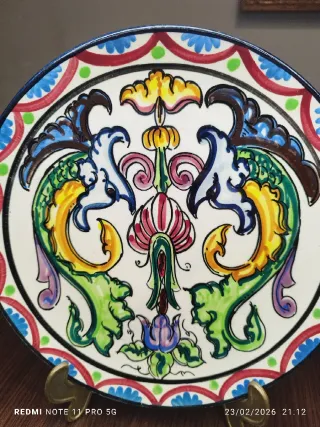 2 Platos Cerámica Antigua Zorrilla España