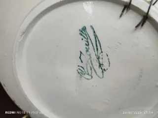 2 Platos Cerámica Antigua Zorrilla España