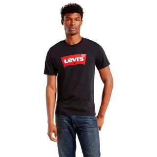 Camiseta Levi's Negra Logo Rojo