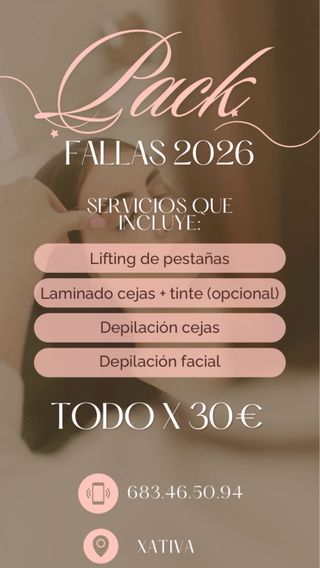 Pack Fallas 2026: Lifting y Laminado Cejas