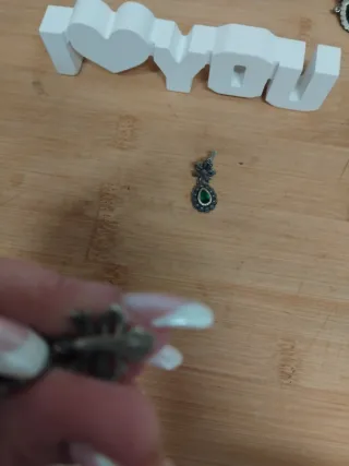 Pendientes Plata con Esmeraldas, oro y brillantes