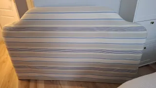 Cabecero tapizado de rayas