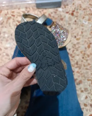 Menorquinas niña purpurina talla 21