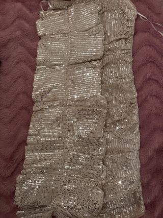 Vestido dorado lentejuelas