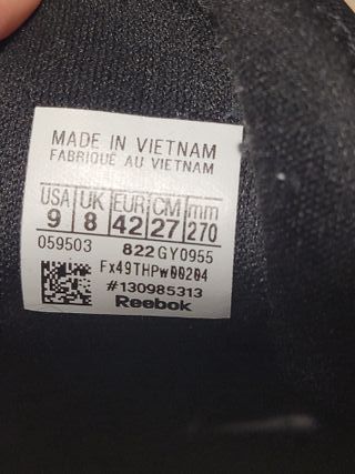 Zapatillas Reebok Talla 42 Negro