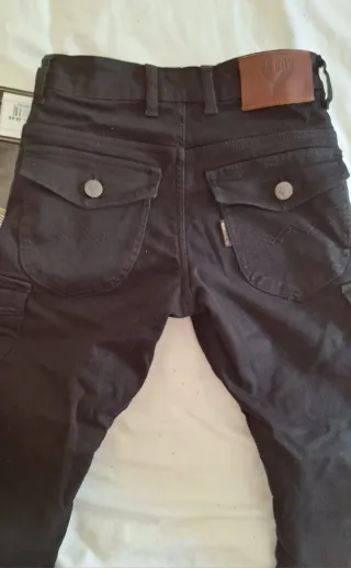 Pantalón moto vaquero SMOOK MIXED B LADY negro