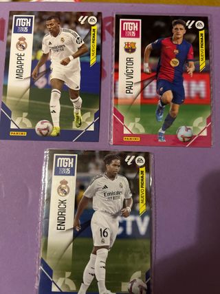 Lote 3 Cromos MGH 24/25 NF Mbappé, Pau V., Endrick