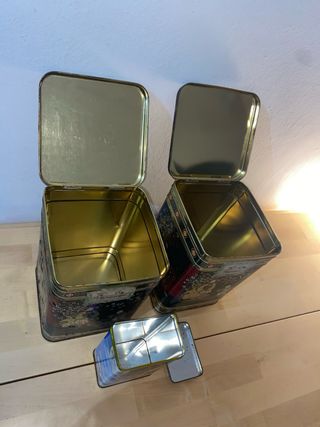 Lote vintage latas de Té
