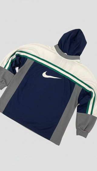 Hoodie com fecho Nike Vintage Azul Oversize
