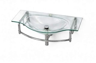 PICA LAVAMANOS CRISTAL 95CM CON SOPORTES