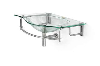 PICA LAVAMANOS CRISTAL 95CM CON SOPORTES