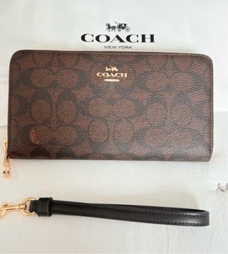 Cartera Coach Grande Marrón con Logo