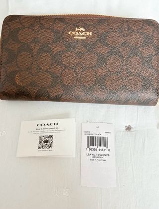Cartera Coach Grande Marrón con Logo