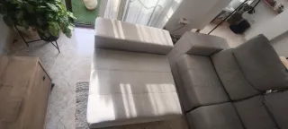 Sofá esquinero chaise longue gris 260 cm modular