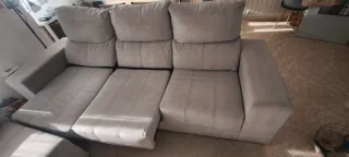 Sofá esquinero chaise longue gris 260 cm modular