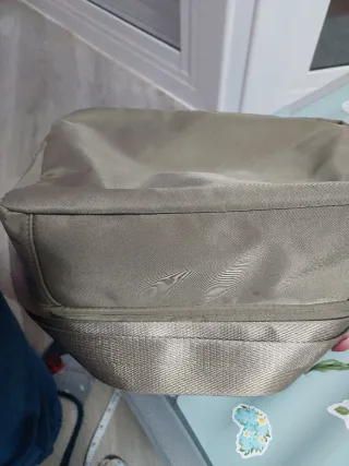 Bolso bandolera mujer beige y verde
