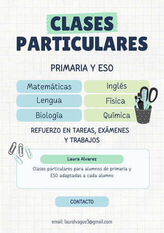 Clases particulares primaria y eso