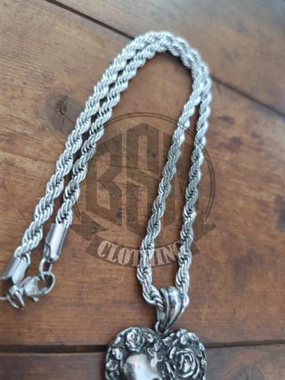 Collana Cuore Teschio Rose