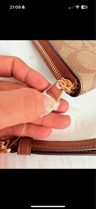 Cartera Coach Grande Logo Beige/Marrón