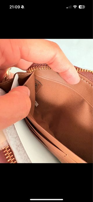 Cartera Coach Grande Logo Beige/Marrón