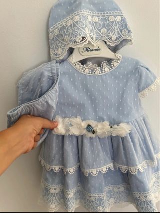 Vestido niña 18 meses azul