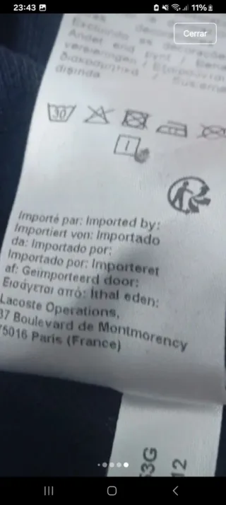 Polo Lacoste Talla 5