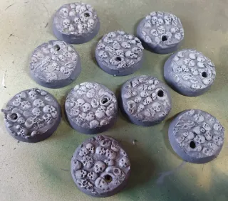 Rodillo texturizador calaveras arcilla