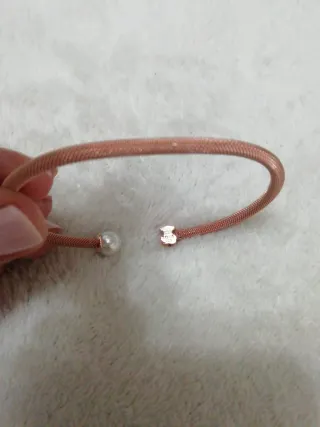 Pulsera Tous Plata Vermeil Perla Dorada