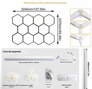 Luces hexagonales led