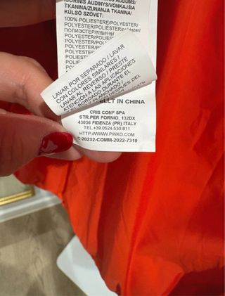 Cazadora Pinko naranja acolchada