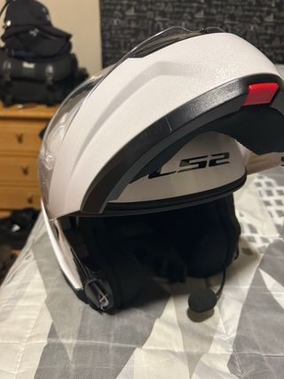 Casco Moto LS2 strobe ll Blanco modular Talla xl