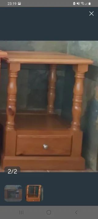 Mesita auxiliar madera maciza