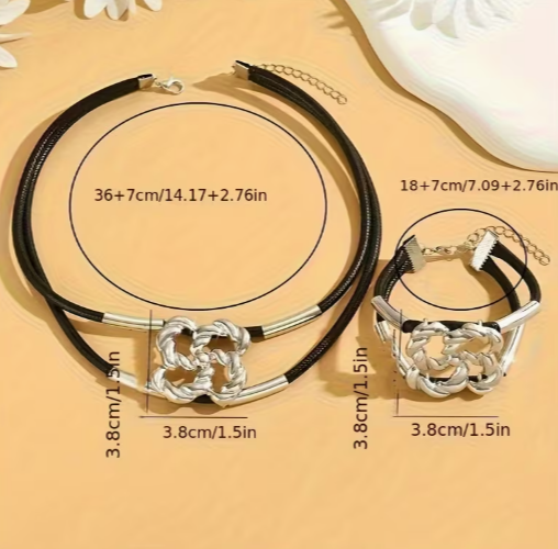 Conjunto Colar e Pulseira Nó