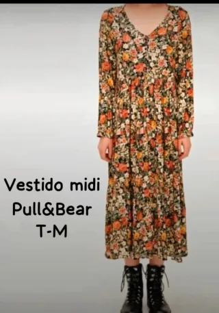 Vestido floral Pull&Bear t- M
