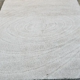 Alfombra beige y blanca 2.00 M X 2,90 M